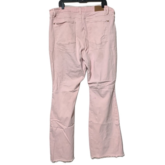 Judy Blue Always Be My Baby Pink Flare Jeans - Picture 5 of 9